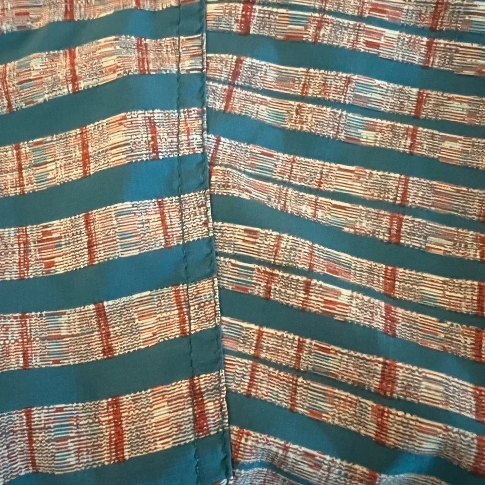 PATAGONIA MEN’S SWIM TRUNKS TEAL AND RUST ABSTRACT PATTERN SIZE 38